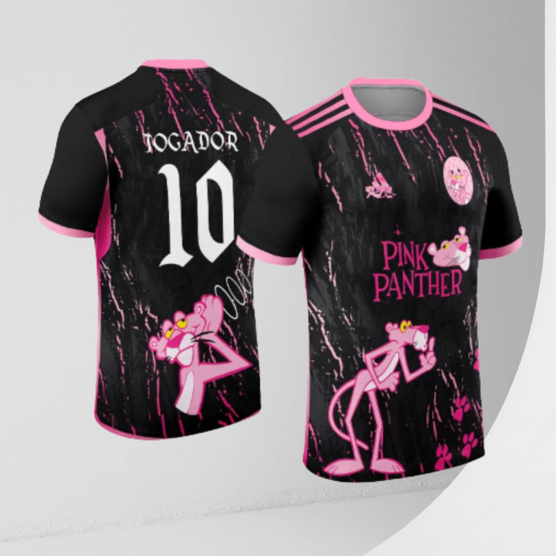Arte Vetor Camisa Interclasse Pantera Cor-de-rosa