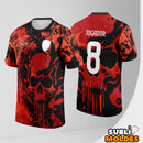 Arte Vetor Camisa Interclasse Caveira