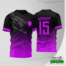 Arte Vetor Camisa Interclasse Lobo Roxo