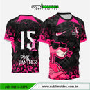 Arte Vetor Camisa Interclasse Pantera Cor de Rosa